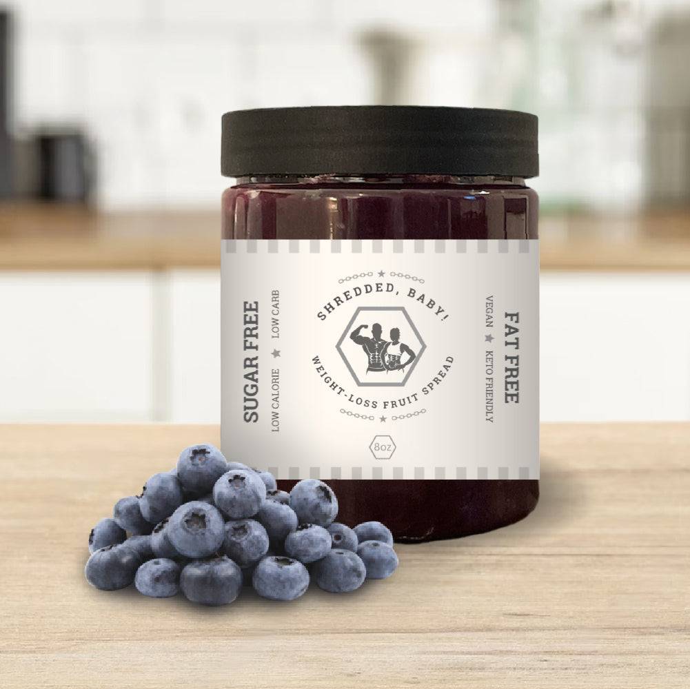 Shredded, Baby! Blueberry Weight-Loss Fruit Spread [8 Ounces]