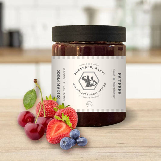 Shredded, Baby! Cherry Berry Weight-Loss Fruit Spread  [8 Ounces]