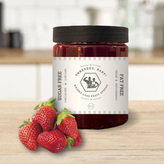 Shredded, Baby! Strawberry Weight-Loss Fruit Spread [8 Ounces]