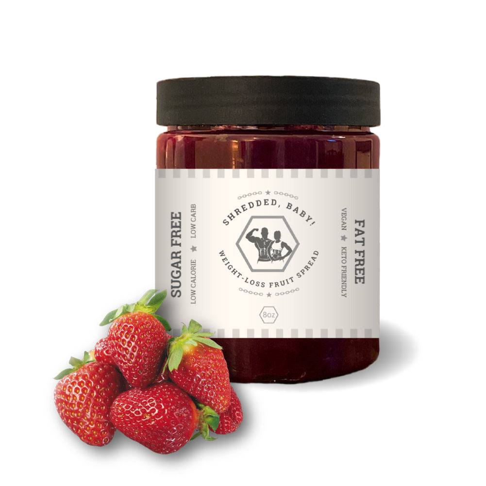 Shredded, Baby! Strawberry Weight-Loss Fruit Spread [8 Ounces]