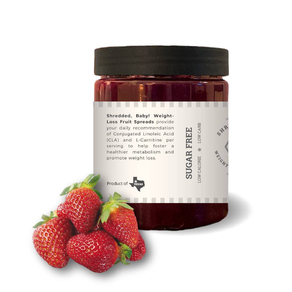 Shredded, Baby! Strawberry Weight-Loss Fruit Spread [8 Ounces]